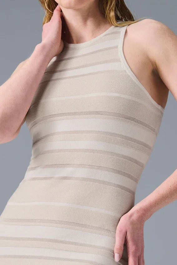 Vestido de punto Sport Play — Marfil/Alabastro