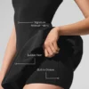 Vestido de tenis Airbrush Love Match - Negro