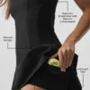 Vestido de tenis Alo Softsculpt Topspin - Negro