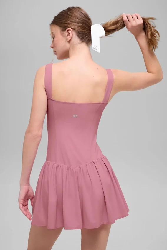 Vestido de tenis Alosoft Break Point - Rosa rosa silvestre