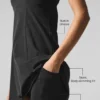 Vestido de tenis Breezy - Negro