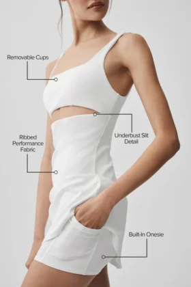 Vestido de tenis Slice – Blanco