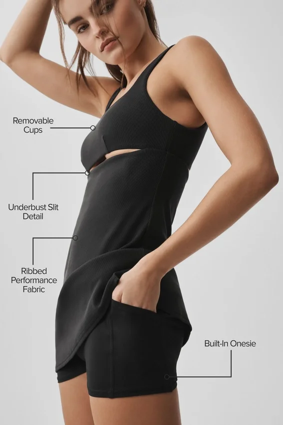 Vestido de tenis Slice - Negro