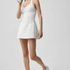 Vestido de tenis tipo corsé Airbrush Sparks Fly – Blanco