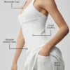 Vestido de tenis tipo corsé Airbrush Sparks Fly – Blanco