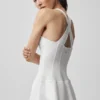 Vestido de tenis tipo corsé Airbrush Sparks Fly – Blanco