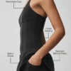 Vestido de tenis tipo corsé «Airbrush Sparks Fly» - Negro