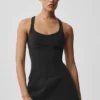 Vestido de tenis tipo corsé «Airbrush Sparks Fly» - Negro