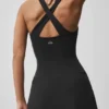 Vestido de tenis tipo corsé «Airbrush Sparks Fly» - Negro