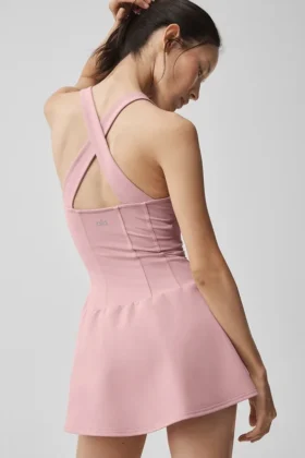 Vestido de tenis tipo corsé «Airbrush Sparks Fly» – Rosa vintage
