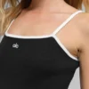 Vestido Highline de jersé acanalado - Negro/Blanco