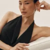 Vestido largo con cuello halter «Summer Soiree» - Negro