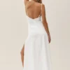 Vestido largo Riviera de mezcla de lino - Blanco
