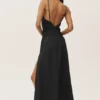 Vestido largo Riviera de mezcla de lino - Negro