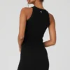 Vestido sin costuras acanalado «Warm Nights» - Negro