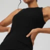 Vestido sin costuras acanalado «Warm Nights» - Negro
