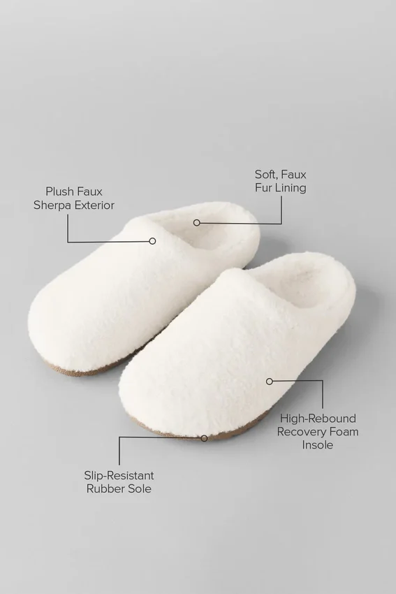 Zapatillas de casa de recuperación Sherpa - Marfil